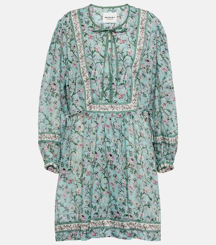 Vestido corto de algodón floral - Marant Etoile - Modalova