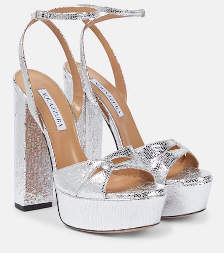 Plateausandalen Sinner aus Metallic-Leder - Aquazzura - Modalova