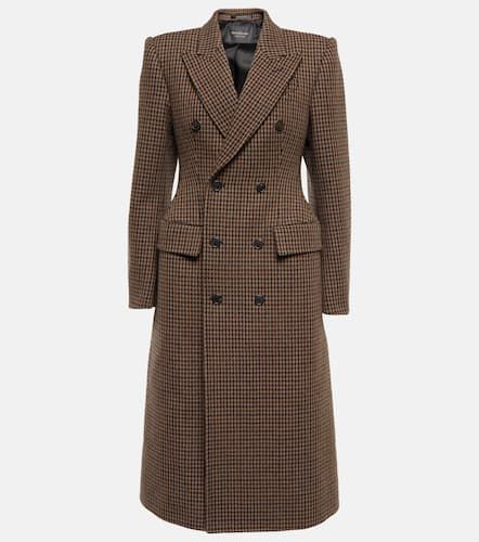 Houndstooth wool-blend coat - Balenciaga - Modalova