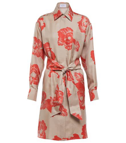 Printed silk twill shirt dress - Ferragamo - Modalova