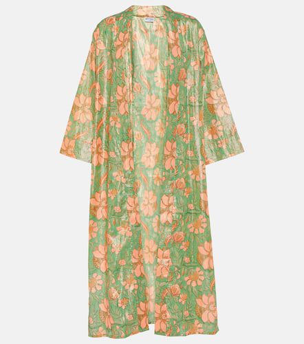 Kimono de lamé de algodón floral - Juliet Dunn - Modalova