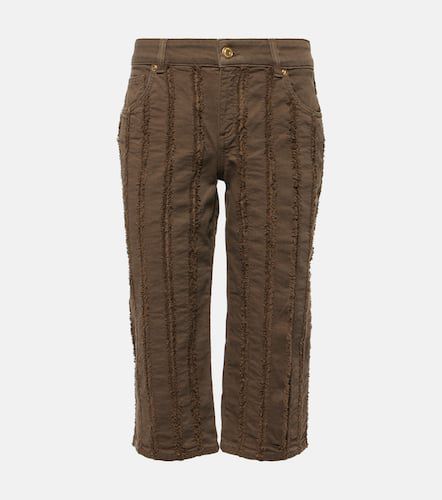 Low-rise cotton-blend cropped pants - Blumarine - Modalova
