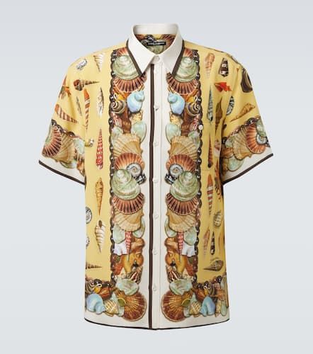 Bedrucktes Hemd aus Seiden-Crêpe - Dolce&Gabbana - Modalova