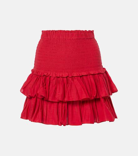 Minigonna Naomi in misto cotone a balze - Marant Etoile - Modalova