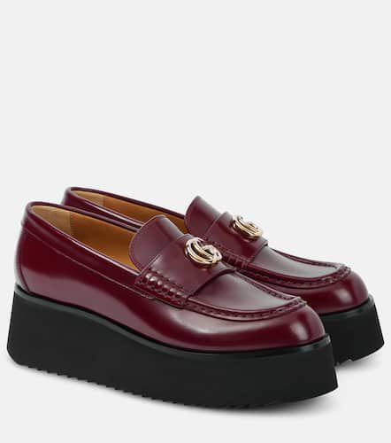 Mocasines GG de piel con plataforma - Gucci - Modalova