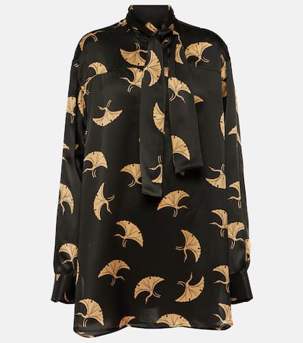 Printed silk satin top - Dries Van Noten - Modalova