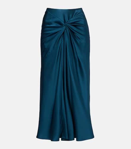 Gathered satin midi skirt - Dries Van Noten - Modalova