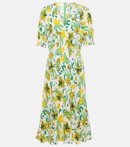 Vestido midi Jemma de crepé floral - Diane von Furstenberg - Modalova