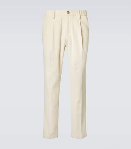 Cotton and cashmere velvet slim pants - Herno - Modalova