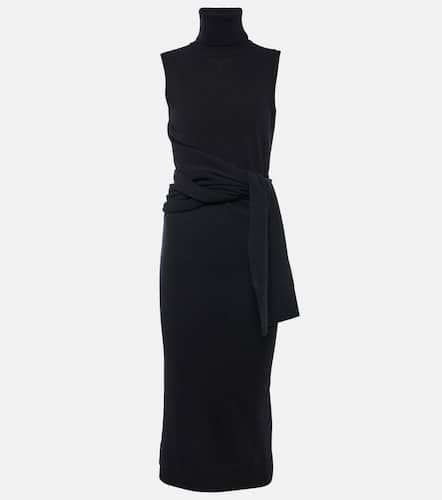 Vestido midi de mezcla de lana - MM6 Maison Margiela - Modalova