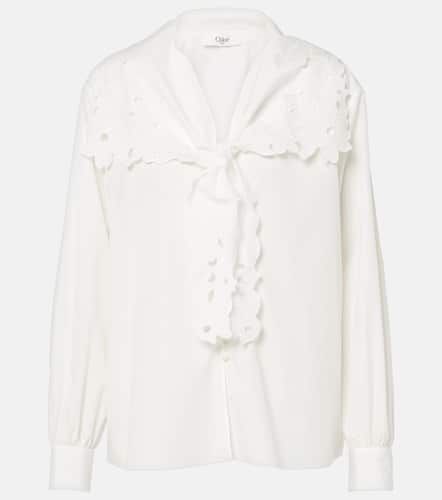 ChloÃ© Broderie anglaise cotton poplin blouse - Chloe - Modalova