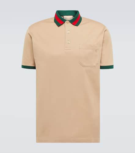 Gucci Web-collar piqué polo shirt - Gucci - Modalova