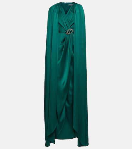Irene cape-detail satin gown - Safiyaa - Modalova