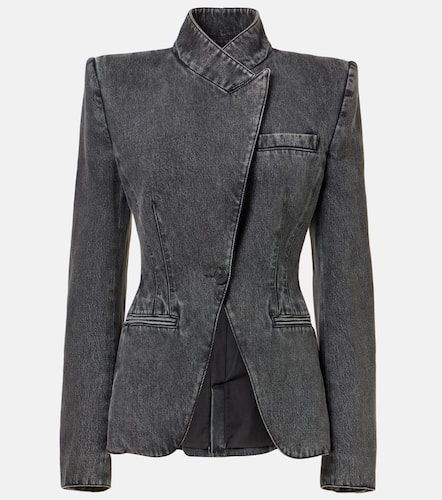 Blazer asimétrica de denim - Alexander McQueen - Modalova