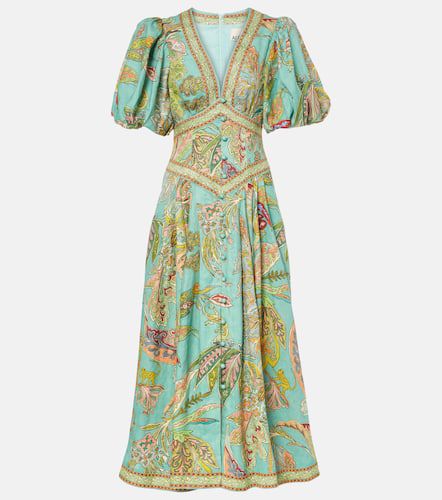 AlÃ©mais Franca printed linen midi dress - Alemais - Modalova