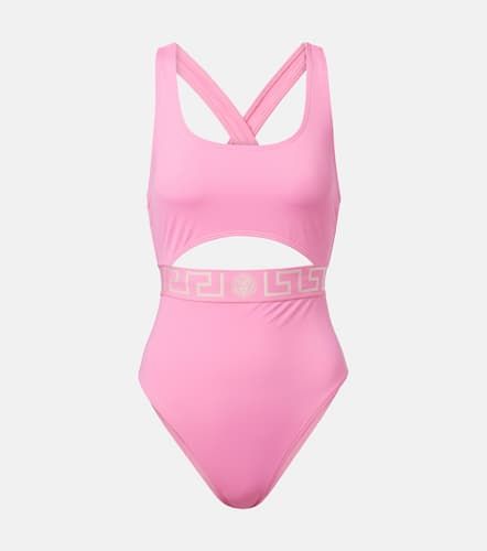 Greca Border cutout swimsuit - Versace - Modalova