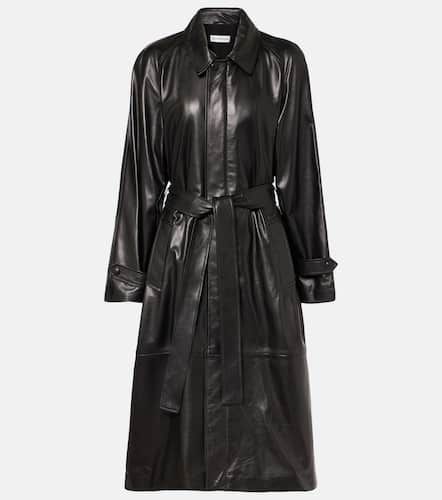 Isolde belted leather coat - Nour Hammour - Modalova