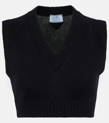 Prada Cropped cashmere sweater vest - Prada - Modalova