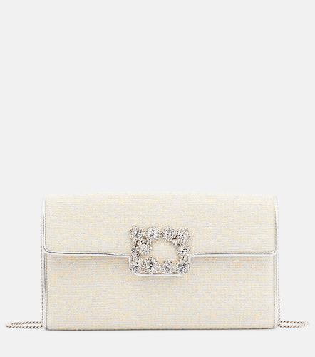 Clutch Flower Strass in tweed - Roger Vivier - Modalova