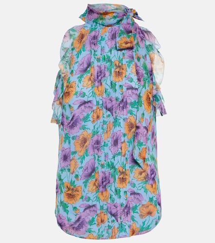 Top Dali en soie à fleurs - Veronica Beard - Modalova