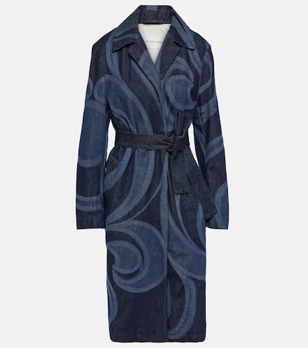 Embroidered denim coat - Dries Van Noten - Modalova