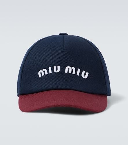 Cappello da baseball in drill con logo - Miu Miu - Modalova