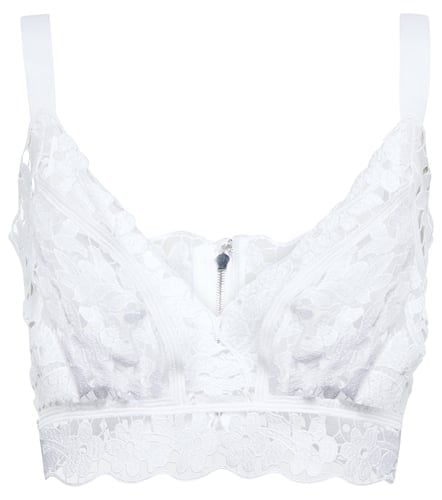 Linen-blend lace bralette - Dolce&Gabbana - Modalova