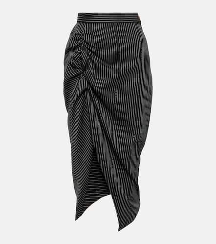 Pinstriped wool and cotton midi skirt - Vivienne Westwood - Modalova