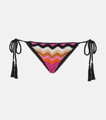 Slip bikini in cotone a righe - Anna Kosturova - Modalova