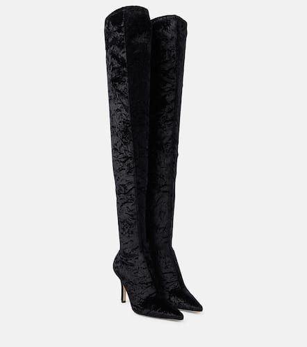 Mama over-the-knee velvet boots - Paris Texas - Modalova