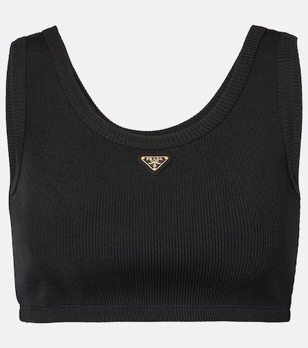 Prada Crop top acanalado de jersey - Prada - Modalova