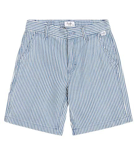 Striped cotton and linen Bermuda shorts - Il Gufo - Modalova
