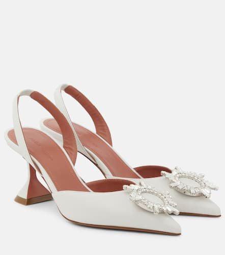 Begum 70 leather slingback pumps - Amina Muaddi - Modalova