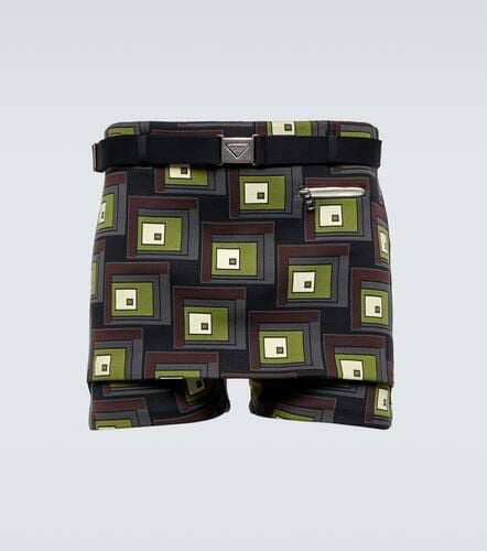 Shorts in jacquard con cintura - Prada - Modalova