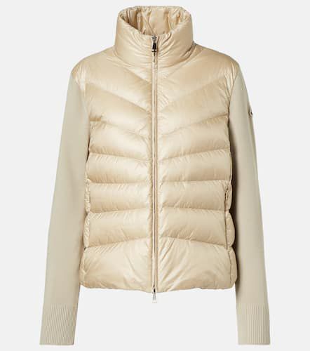 Cárdigan de lana con paneles de plumas - Moncler - Modalova