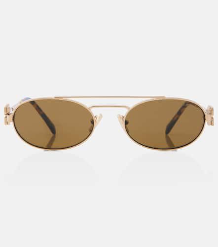 Miu Miu Logo oval sunglasses - Miu Miu - Modalova