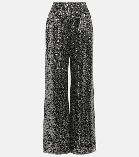 Sequined high-rise wide-leg pants - Dolce&Gabbana - Modalova
