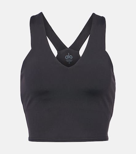 Alosoft Iconic 90's sports bra in grey - Alo Yoga