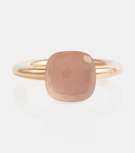 Ring Nudo Classic aus 18kt Rosé- und Weißgold mit Rosenquarz - Pomellato - Modalova