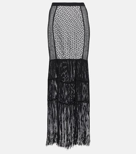 Crochet-knit fringe-trimmed maxi skirt - Khaite - Modalova
