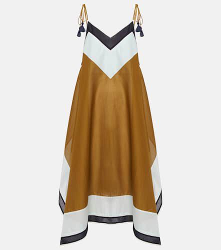 Colorblocked cotton maxi dress - Tory Burch - Modalova