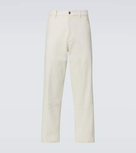 Pantalones rectos de lona de algodón - Moncler - Modalova