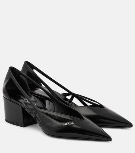 Cutout brushed leather pumps - Prada - Modalova