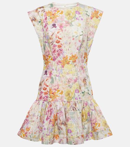 Harmony floral ruffled linen minidress - Zimmermann - Modalova