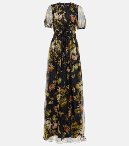 Cassia printed silk voile gown - Erdem - Modalova