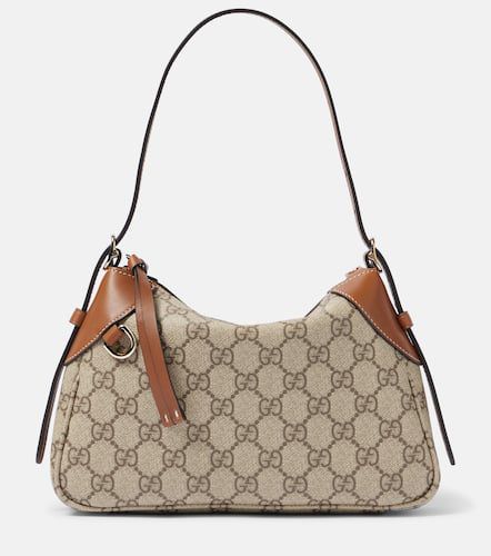 Schultertasche GG Small aus Canvas mit Leder - Gucci - Modalova