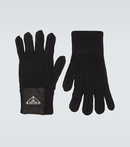 Ribbed-knit wool and cashmere gloves - Prada - Modalova