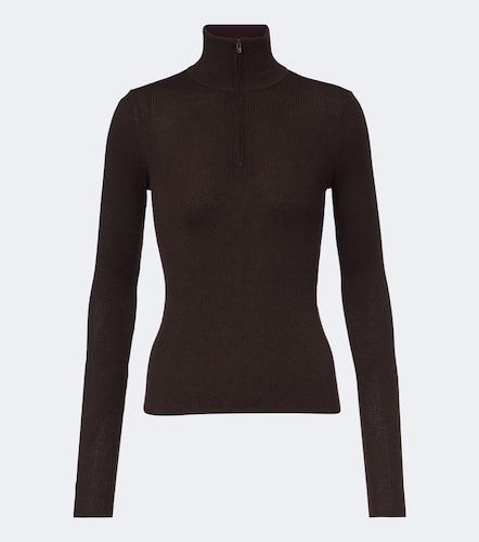 Pullover Sade in lana e seta a coste - The Frankie Shop - Modalova