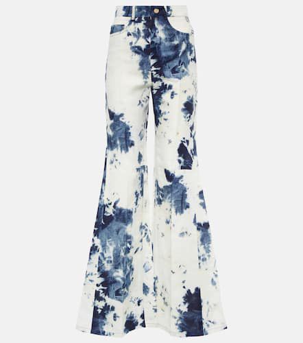 Chloé Pantaloni flared tie-dye in lino - Chloe - Modalova