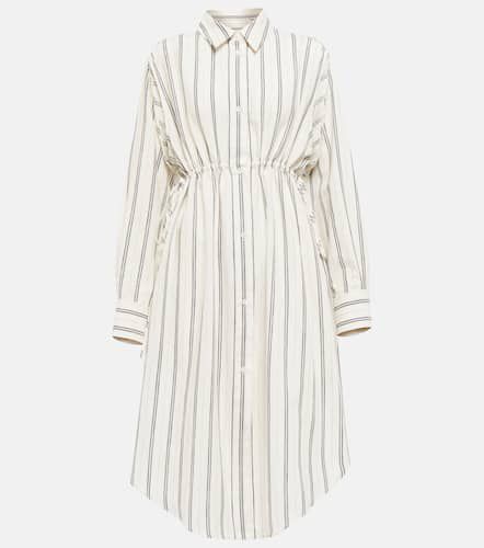 Striped cotton and wool shirt dress - MM6 Maison Margiela - Modalova